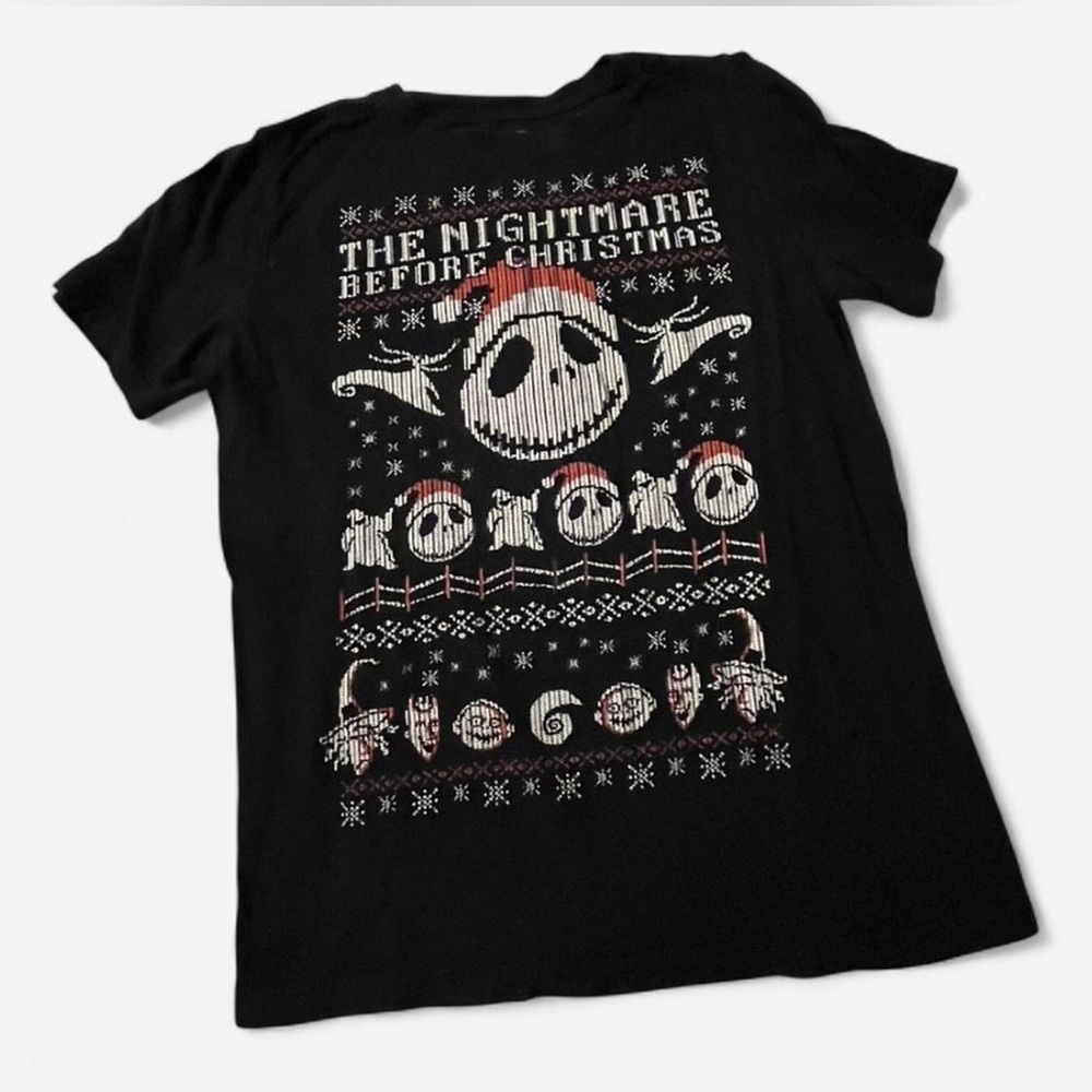 GAPKids Black Nightmare Before Christmas T-Shirt, Ugly Sweater Style, Y-XXL, GUC